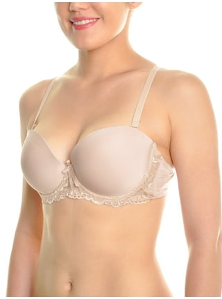 Angelina Plus Size Bras with Lace Decor and Convertible Straps