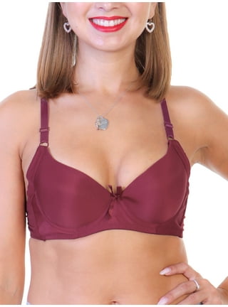 Angelina Wired Plus Size Bras with Lace Overlay Straps (6-Pack), B941_34D  at  Women's Clothing store