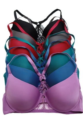 Wired, Racerback Bra with Adjustable Straps (6-Pack)