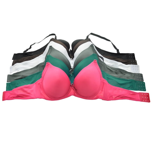 Angelina Wired T-Shirt Bra with Convertible Straps (6-Pack)
