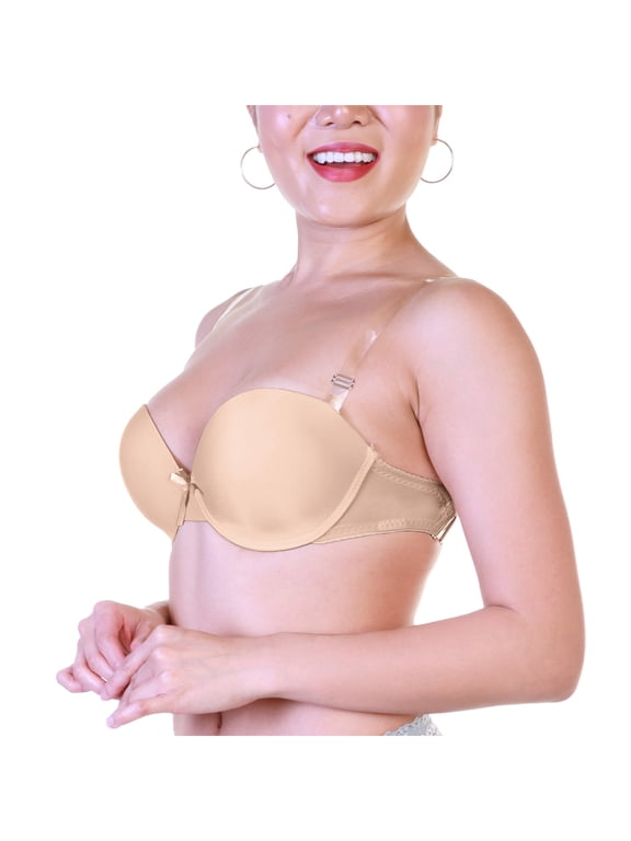 Wired and Lightly Padded Bras with Clear Convertible Straps (3-Pack)