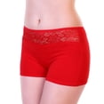 thumbnail image 1 of Angelina Women's Classic Cotton Boyshort Panties with Lace Accent (12-Pack), 1 of 6