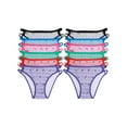thumbnail image 1 of Angelina Women's Classic Cotton High-Cut Panties with Musical Notes (12-Pack), 1 of 2