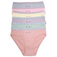 thumbnail image 1 of Angelina Women's Cotton Bikini Panties with Embroidered Hearts Waistband (6-Pack), 1 of 2