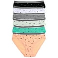 thumbnail image 1 of Angelina Women's Cotton Bikini Panties with Music Print Design (6-Pack), 1 of 6