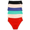 thumbnail image 1 of Angelina Women's Cotton Bikini Panties with Rhinestone Detail (6-Pack), 1 of 6