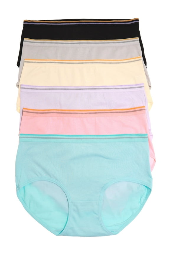 Women's Cotton Full Coverage Hiphugger Panties (6-Pack)