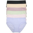 thumbnail image 1 of Angelina Women's Cotton Hiphugger Panties with Textured Design (6-Pack), 1 of 6