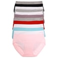 thumbnail image 1 of Angelina Women's Cotton Hiphugger Panties with Textured Detail (6-Pack), 1 of 5