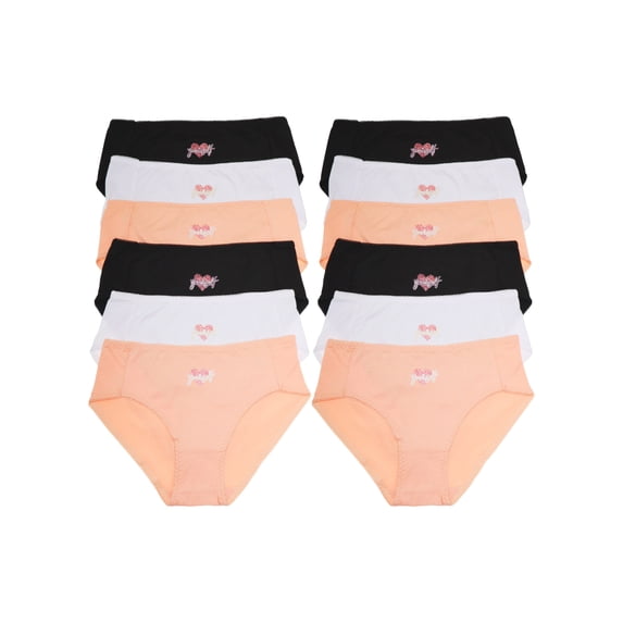 Angelina Women's Cotton Hiphugger with Love Yourself Detail (12-Pack)