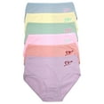 thumbnail image 1 of Angelina Women's Cotton Mid Rise Panties with Ribbed Design (6-Pack), 1 of 7