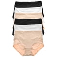 thumbnail image 1 of Angelina Women's Microfiber High Waist Light Control Briefs (6-Pack), 1 of 6