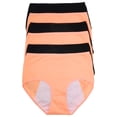 thumbnail image 1 of Angelina Women's Mid Rise Cotton Brief Leakproof Panties (6-Pack), 1 of 2