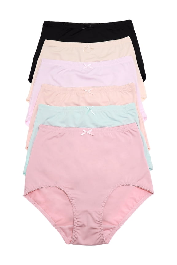 Women's Nylon High Waist Classic Briefs (6-Pack)