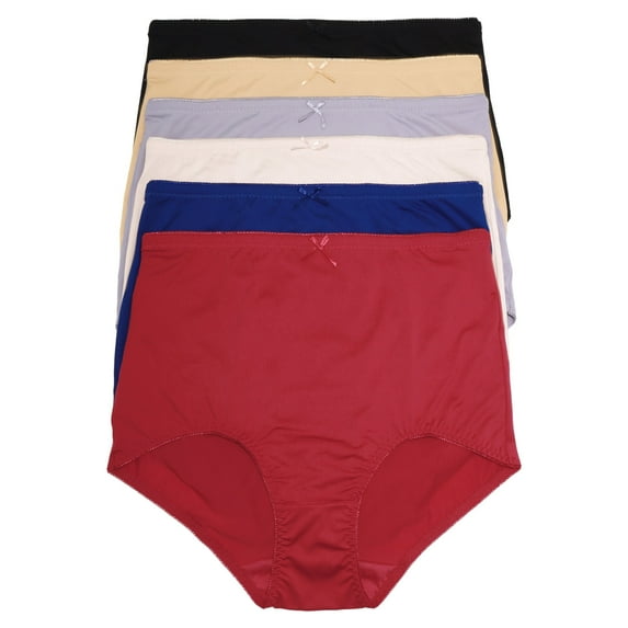 Angelina Women's Nylon High Waist Classic Briefs (6 Pack)