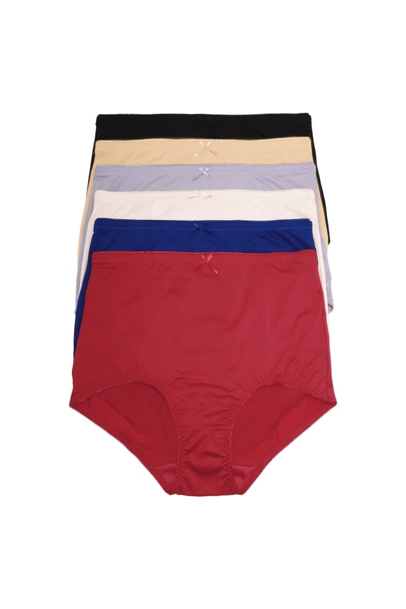 Women's Nylon High Waist Classic Briefs (6 Pack)