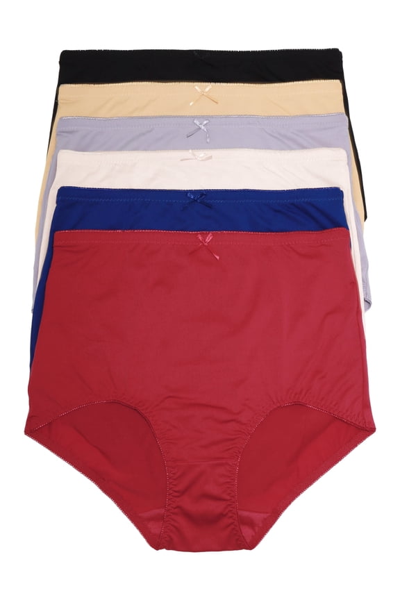 Women's Nylon High Waist Classic Briefs (6-Pack)