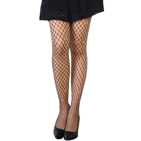 Angelina Women's Patterned Fence Net Tights with Rhinestones (6-Pack)