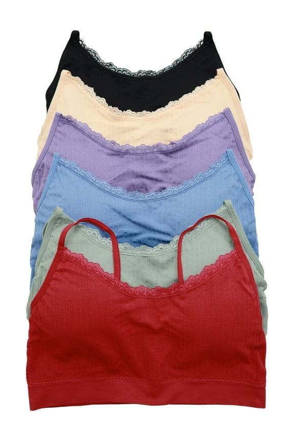 Seamless Bralette with Adjustable Straps (6-Pack)
