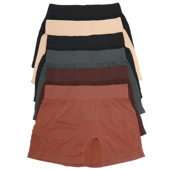 Angelina Women's Seamless Microfiber Boyshort Panties (6-Pack)