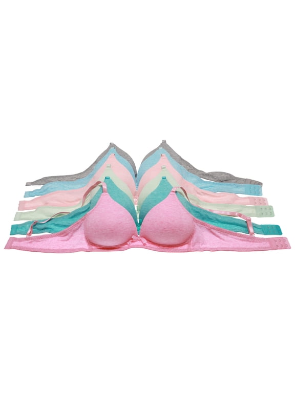 Women's Wire-less Cotton Bras (6-Pack)