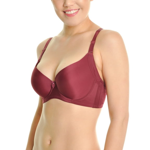 Angelina Women's Wired Padded T-Shirt Bras with Wide Wings (6-Pack)