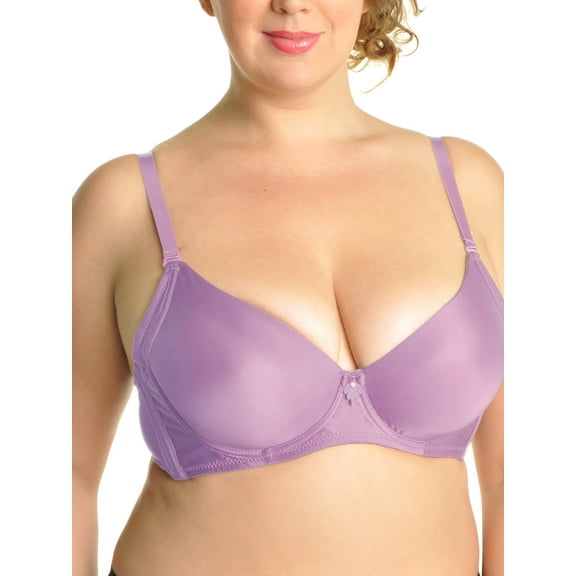 Angelina Women's Wired Padded T-Shirt Bras with Wide Wings (6-Pack)