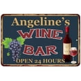thumbnail image 1 of Angeline's Green Wine Bar Wall Décor Kitchen Gift 12x18 Metal 112180043915, 1 of 1