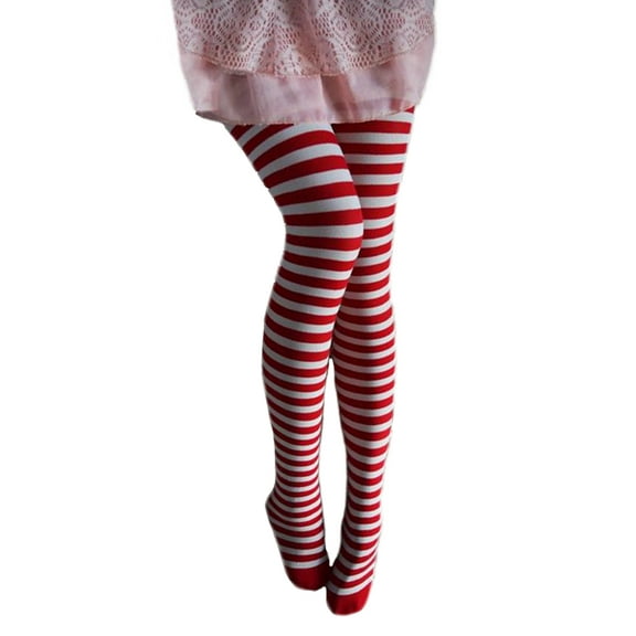Angelique Womens Striped Nylon Tights Opaque Hosiery Costume Leggings