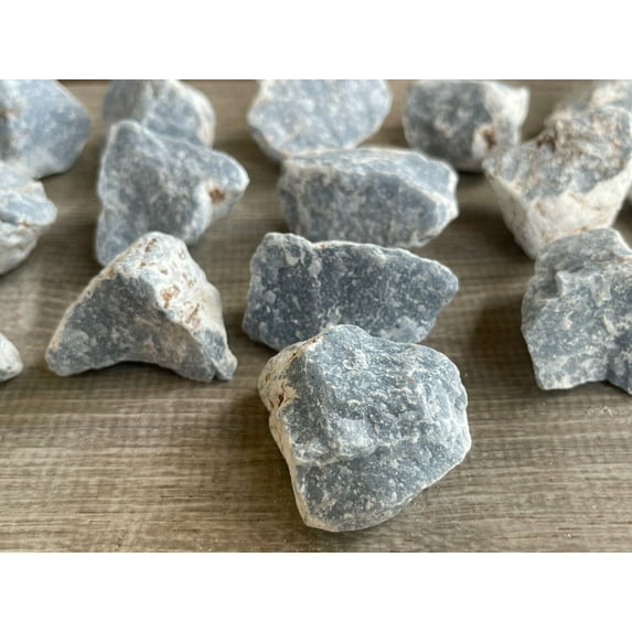 Angelite Raw Natural Stone, 1-2 Inch Rough Angelite