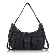 Angelkiss Crossbody Bag Vegan Leather multi pockets Shoulder Bag Hobo Purses for Women Tote Satchel Handbags
