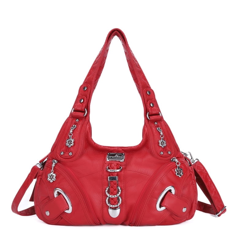 Angelkiss Hobo Shouder Purses for Women Crossbody Bag with Adjustable Long Straps Ultra Soft with Multiple Pockets