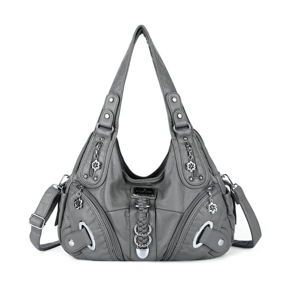 Angelkiss Hobo Shouder Purses for Women Crossbody Bag with Adjustable Long Straps Ultra Soft with Multiple Pockets