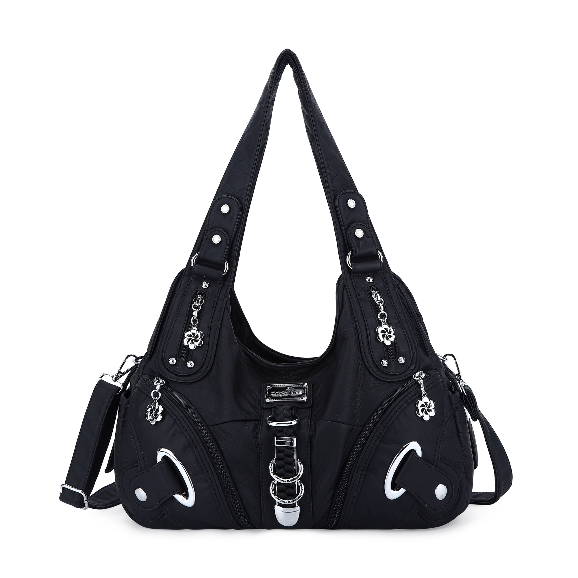 Angelkiss Hobo Shouder Purses for Women Crossbody Bag with Adjustable Long Straps Ultra Soft