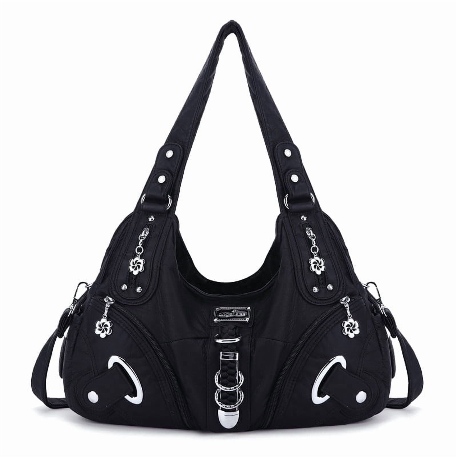 Angelkiss Hobo Shouder Purses for Women Crossbody Bag with Adjustable Long Straps Ultra Soft with Multiple Pockets