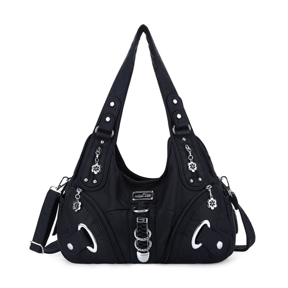 Angelkiss Hobo Shouder Purses for Women Crossbody Bag with Adjustable Long Straps Ultra Soft with Multiple Pockets