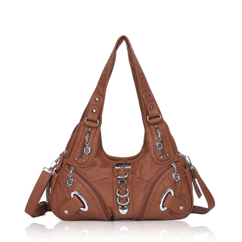 Angelkiss Hobo Shouder Purses for Women Crossbody Bag with Adjustable Long Straps Ultra Soft with Multiple Pockets