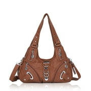 Angelkiss Hobo Shouder Purses for Women Crossbody Bag with Adjustable Long Straps Ultra Soft with Multiple Pockets