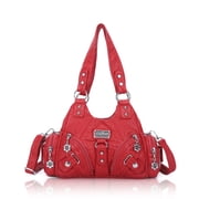 Angelkiss Hobo Shouder Women PU Wallet With Adjustable Shoulder Straps Crossbody Bag Single Shoulder Bag Multiple Pockets