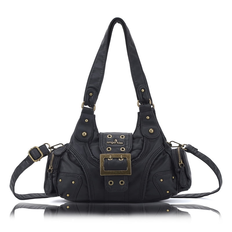 Angelkiss Purse for Women PU Wallet With Adjustable Shoulder Strap Crossbody Bag Single Satchel Handbags Hobo Bag