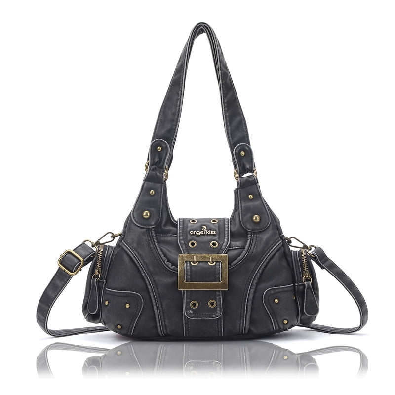Angelkiss Purse for Women PU Wallet With Adjustable Shoulder Strap Crossbody Bag Single Satchel Handbags Hobo Bag