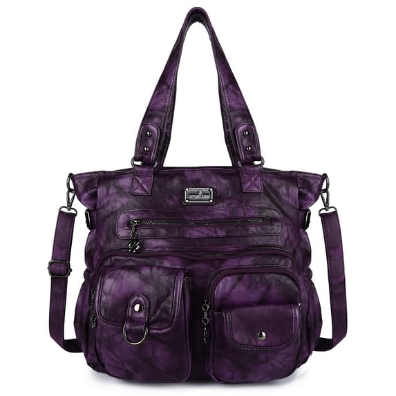 Angelkiss Purses Handbags for Women PU Tote Satchel Bags for Women Pockets Shoulder Bag