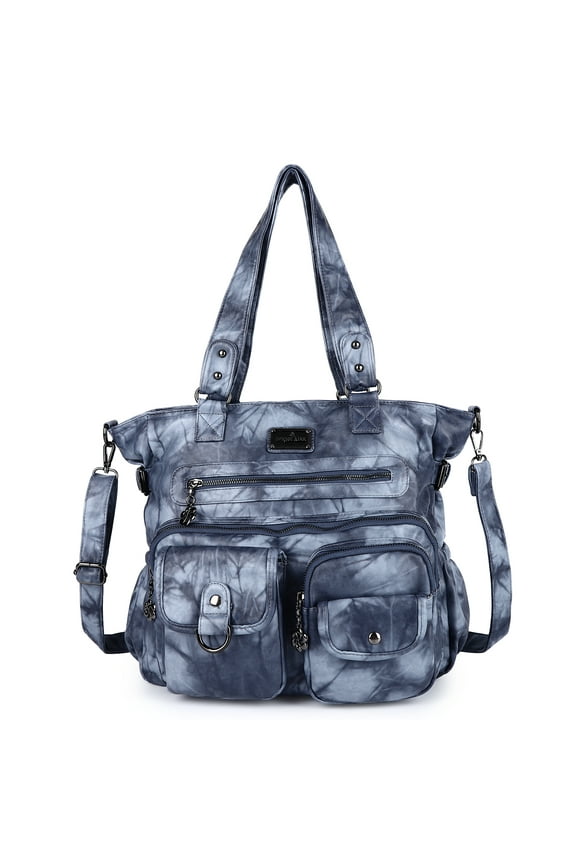 Angelkiss Purses Handbags for Women PU Tote Satchel Bags for Women Pockets Shoulder Bag