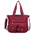 thumbnail image 1 of Angelkiss Purses Handbags for Women PU Tote Satchel Bags for Women Pockets Shoulder Bag, 1 of 5