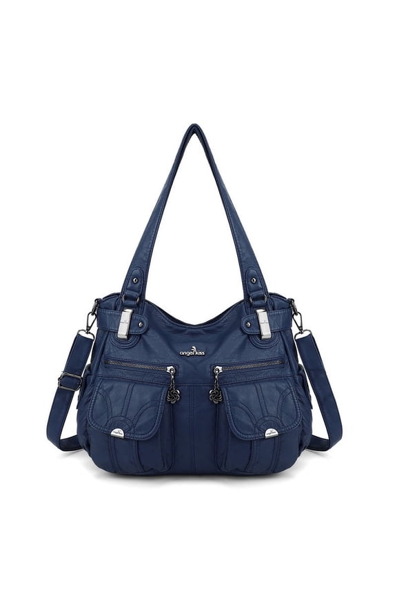 Women's Handbag Single Shoulder Bag with Detachable Strap Multiple Pockets