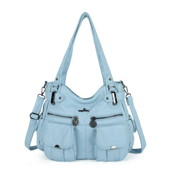 Angelkiss Women's Handbag Single Shoulder Bag with Detachable Strap Multiple Pockets