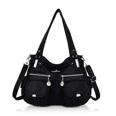 Angelkiss Women's Handbag Single Shoulder Bag with Detachable Strap Multiple Pockets