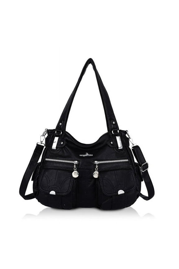 Women's Handbag Single Shoulder Bag with Detachable Strap Multiple Pockets