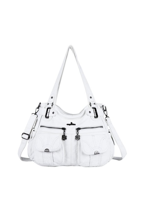 Women's Handbag Single Shoulder Bag with Detachable Strap Multiple Pockets