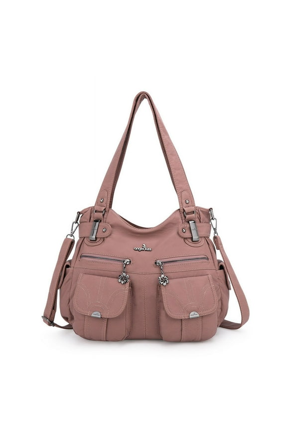 Women's Handbag Single Shoulder Bag with Detachable Strap Multiple Pockets